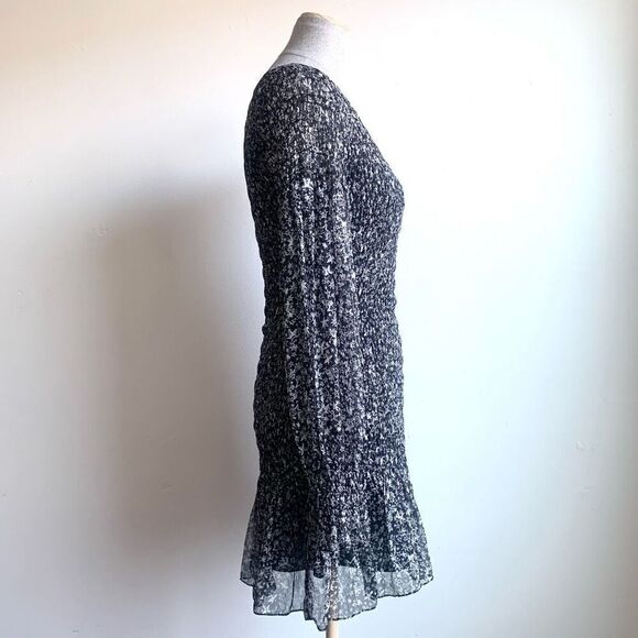 LoveShackFancy Scarlett Star Print Silk Mini Dress - Picture 4 of 11